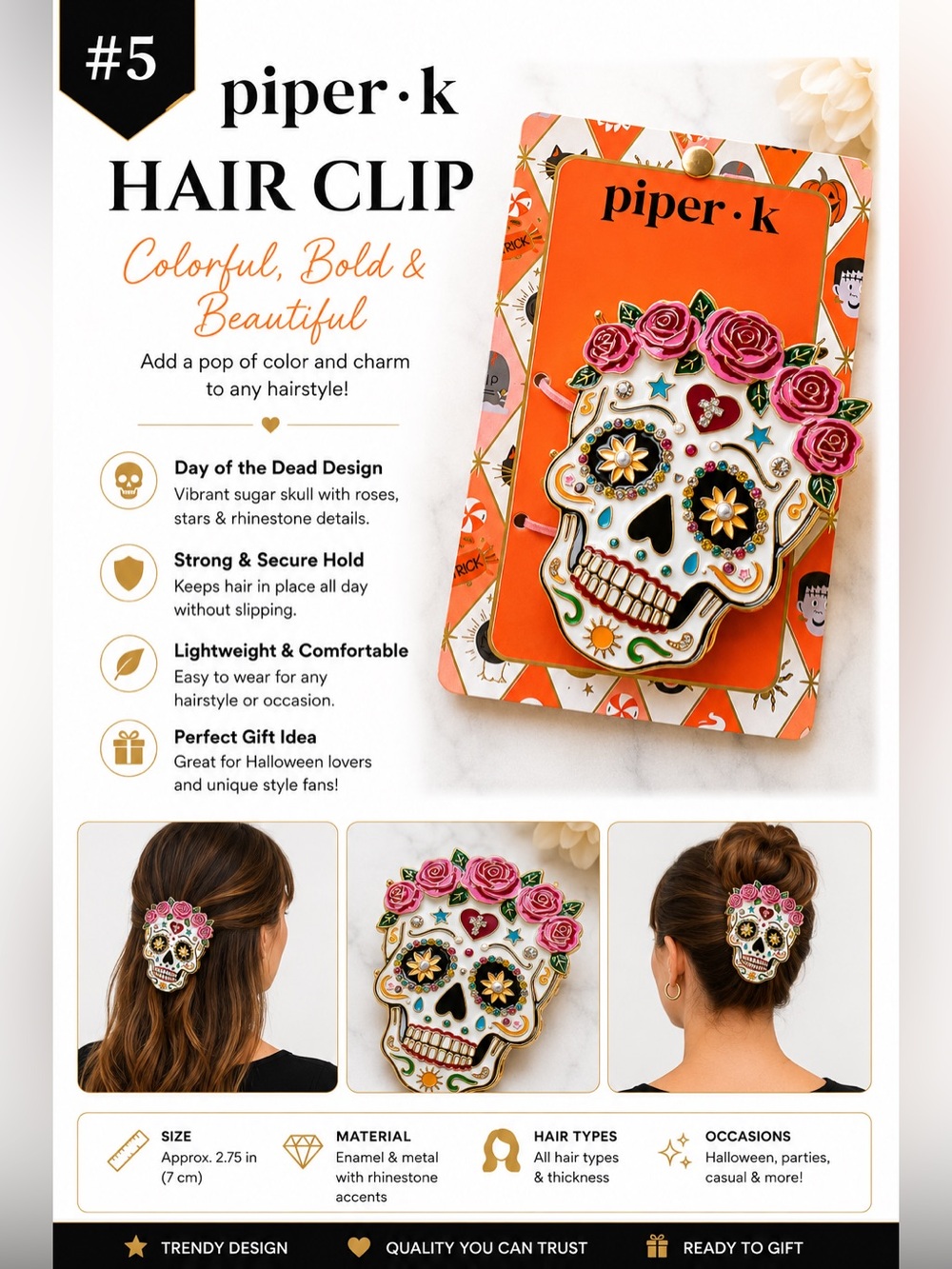 Spooky Hair Clips - Buyer Pick - Picture 6 of 6